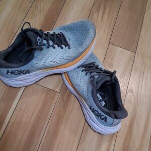 Hoka Blue and Orange Men Running Shoes
